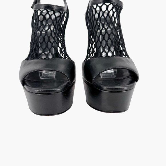 Christian Louboutin Plougesta Alta Black Fishnet Platform Pump Heel Size 38 US 8 - Picture 6 of 15